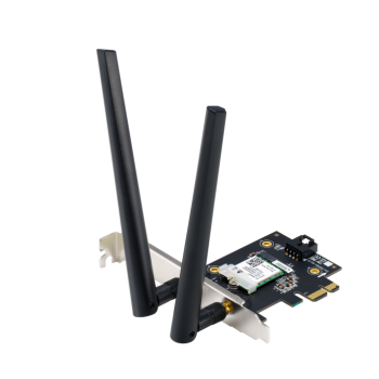 Asus AX1800 Dual-Band Bluetooth 5.2 PCIe Wi-Fi Adapter PCE-AX1800 802.11ax, 574+1201 Mbit/s, MU-MiMO Yes, No mobile broadband, Antenna type External