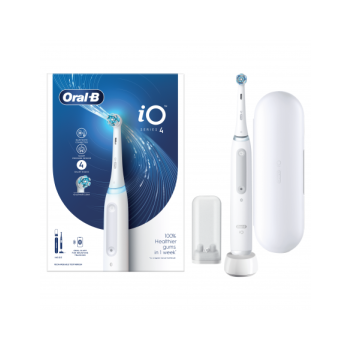 Oral-B | iO4 | Electric Toothbrush | Rechargeable | For adults | ml | Number of heads | Quite White | Number of brush heads included 1 | Number of teeth brushing modes 4