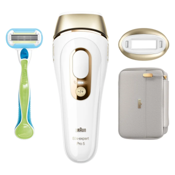 Braun | PL5054 Silk-expert Pro 5 IPL | Epilator | Operating time (max)  min | Bulb lifetime (flashes) 400.000 | Number of power levels 10 | White/Gold