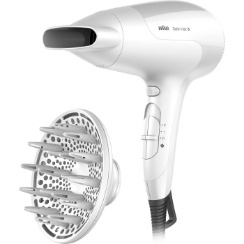 Braun | Hair Dryer | HD385 | 2000 W | Number of temperature settings 3 | Ionic function | Diffuser nozzle | White