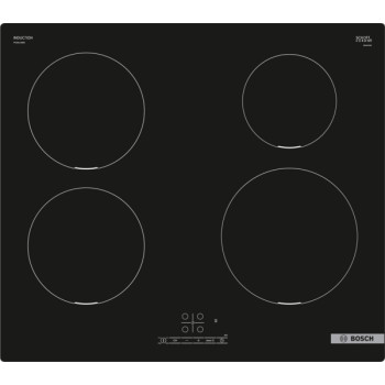 Bosch Hob PUE611BB6E Series 4  Induction, Number of burners/cooking zones 4, Touch, Timer, Black