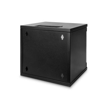 Digitus | Wall Mounting Cabinet | DN-10-06U-B | Black | IP protection class: IP20; Front door: Glass door, single opening; Cabinet type: Wall mounting cabinet; Depth: 300 mm; Load capacity: 30 kg