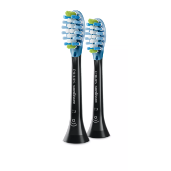 Philips Interchangeable Sonic Toothbrush Heads HX9042/33 Sonicare C3 Premium Plaque Defence Heads, For adults and children, Number of brush heads included 2, Sonic technology, Black