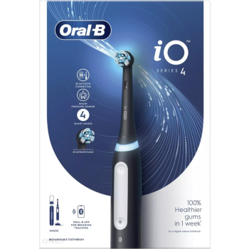 Oral-B | Electric Toothbrush | iO4 Series | Rechargeable | For adults | Number of brush heads included 1 | Number of teeth brushing modes 4 | Matt Black