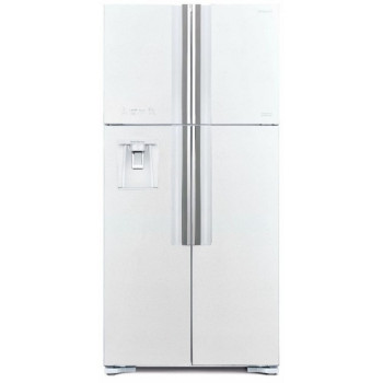 Hitachi Refrigerator R-W661PRU1 (GPW) Energy efficiency class F Free standing Side by side Height 183.5 cm Fridge net capacity 396 L Freezer net capacity 144 L Display 40 dB Glass White