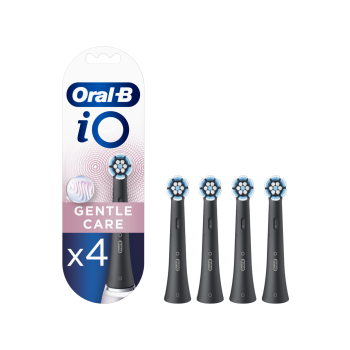Oral-B Toothbrush replacement iO Gentle Care Heads For adults Number of brush heads included 4 Number of teeth brushing modes Does not apply Black