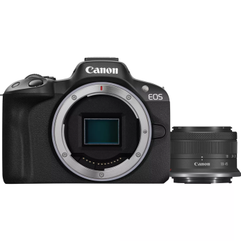 Canon EOS R50 + RF-S 18-45mm F4.5-6.3 IS STM (SIP) Megapixel 24.2 MP, Image stabilizer, ISO 32000, Display diagonal 2.95 ", Wi-Fi, Video recording, Automatic, manual, CMOS, Black