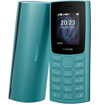 Nokia 105 (2023) TA-1557 (Cyan) Dual SIM 1.8" TFT LCD 120x160/4MB/4MB RAM/microUSB