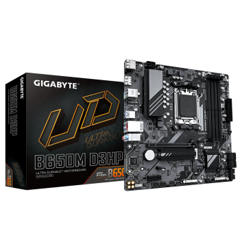 Gigabyte B650M D3HP Processor family AMD Processor socket AM5 DDR5 DIMM Memory slots 1 Supported hard disk drive interfaces SATA, M.2 Number of SATA connectors 4 Chipset AMD B650 Micro ATX