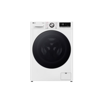 LG Washing machine F2WR709S2W Energy efficiency class A-10% Front loading Washing capacity 9 kg 1200 RPM Depth 47.5 cm Width 60 cm LED Steam function Direct drive Wi-Fi White
