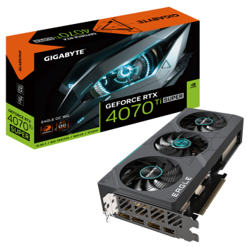 Gigabyte GeForce RTX 4070 Ti SUPER EAGLE OC 16G NVIDIA 16 GB GeForce RTX 4070 Ti SUPER GDDR6X PCI-E 4.0 HDMI ports quantity 1 Memory clock speed 2640 MHz