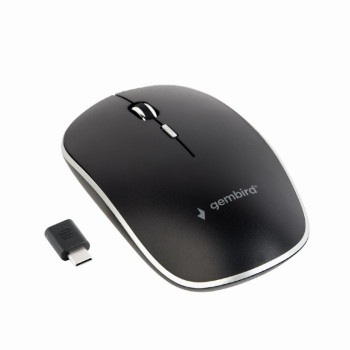 Gembird Silent Optical Mouse MUSW-4BSC-01 Wireless Black USB-C