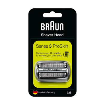 Braun 32S Shaver Replacement Head for Series 3 Silver/Black