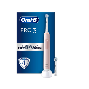 Electric Toothbrush | Pro3 3400N | Rechargeable | For adults | Number of brush heads included 2 | Number of teeth brushing modes 3 | Pink Sensitive