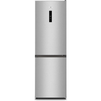 Gorenje Refrigerator | NRK6192AS4 | Energy efficiency class E | Free standing | Combi | Height 186 cm | No Frost system | Fridge net capacity 207 L | Freezer net capacity 97 L | Display | 39 dB | Grey