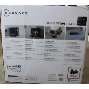 SALE OUT. Ecovacs DEEBOT X2 COMBO Vacuum cleaner,Robot+Handheld,Wet&Dry,Robot Operating 210 min,Dust bin 0,42L,6400 mAh,Black+Dual Auto-empt,DAMAGED PACKAGING, SCRATCHED ROBOT FRONT | Ecovacs Robotic Vacuum Cleaner+Handheld | DEEBOT X2 COMBO | Wet&Dry | O