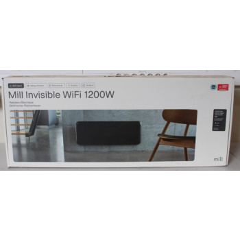 SALE OUT. Mill PA1200WIFI3B WiFi Gen3 Panel Heater, Steel Front, Aluminium, Power 1200 W, Room size 14-18 m2, Black,  UNPACKED, USED, SCRATCHED BACK, DENT ON TOP | Heater | PA1200WIFI3B WiFi Gen3 | Panel Heater | Power 1200 W | Black | UNPACKED, USED, SCR