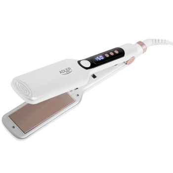 Hair Straightener - Wide | AD 2325 | Ceramic heating system | Display LCD | Temperature (min) 150 °C | Temperature (max) 210 °C | Number of heating levels 7 | 120 W | White