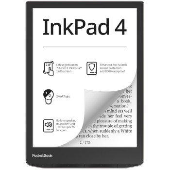 E-Reader POCKETBOOK InkPad 4 7.8" 1872x1404 1xAudio-Out 1xUSB-C Micro SD Wireless LAN Bluetooth PB743G-U-WW