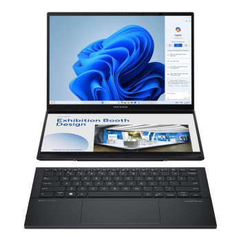 Notebook ASUS ZenBook Series DUO UX8406MA-PZ103W CPU  Core Ultra u9-185H 2300 MHz 14" Touchscreen 2880x1800 RAM 32GB LPDDR5x SSD 1TB Intel Arc Graphics Integrated Windows 11 Home Grey 1.65 kg 90NB12U1-M00HS0