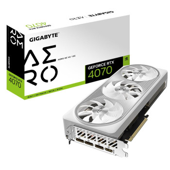 Graphics Card GIGABYTE NVIDIA GeForce RTX 4070 12 GB GDDR6X 192 bit PCIE 4.0 16x GPU 2565 MHz 1xHDMI 3xDisplayPort GV-N4070AERO_OCV2-12GD