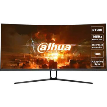LCD Monitor DAHUA DHI-LM34-E330C 34" Gaming/Curved/21 : 9 Panel VA 3440x1440 21:9 165Hz 1 ms Tilt Colour Black LM34-E330C