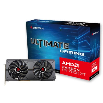 Graphics Card BIOSTAR AMD Radeon RX 7800 XT 16 GB GDDR6 256 bit PCIE 4.0 16x Dual Slot Fansink 1xHDMI 3xDisplayPort VA7806XMP2