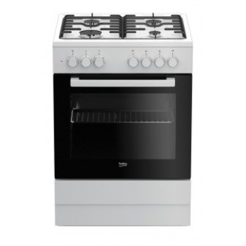 Beko FSE62120DW cooker Freestanding cooker Gas Black, White A