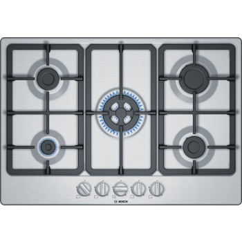 Bosch Serie 4 PGQ7B5B90 hob Stainless steel Built-in 75 cm Gas 5 zone(s)