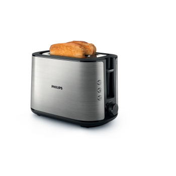 Philips Viva Collection HD2650/90 toaster 2 slice(s) 950 W Black, Stainless steel