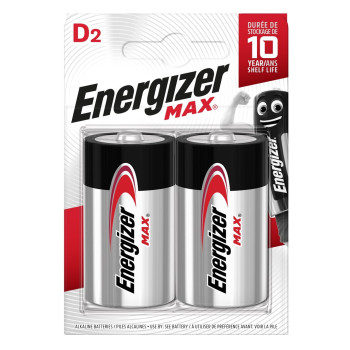 ENERGIZER BATTERY MAX D LR20, 2 pcs. ECO packaging
