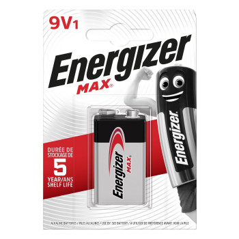 ENERGIZER BATTERY Max 426660 9V 6LR61, 1 piece, Eco pack