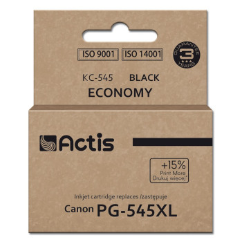 Actis KC-545 ink cartridge (Canon PG-545XL replacement; Supreme; 15 ml; 207 pages; black). Prints 15% more than OEM.