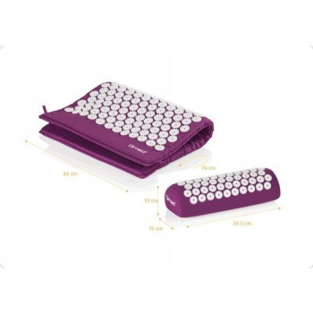 QMED Acupressure mat with cushion Purple