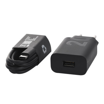 Motorola Charger TurboPower 20W USB-A w/ 1m USB-C cable, Black