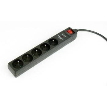 Gembird SPF5-C-10 surge protector Black 5 AC outlet(s) 250 V 3 m