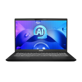 MSI Modern 15 H AI C1MG-013PL Intel Core Ultra 5 125H Laptop 39.6 cm (15.6") Full HD 16 GB DDR5-SDRAM 512 GB SSD Wi-Fi 6E (802.11ax) Windows 11 Home Black