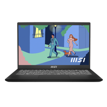 MSI Modern 15 B12MO-686PL Laptop 39.6 cm (15.6") Full HD Intel® Core™ i7 i7-1255U 16 GB DDR4-SDRAM 512 GB SSD Wi-Fi 6 (802.11ax) Windows 11 Home Black