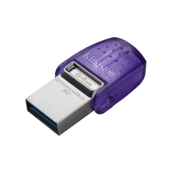 Kingston Technology DataTraveler 64GB microDuo 3C 200MB/s dual USB-A + USB-C