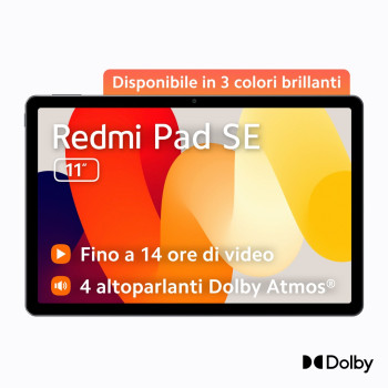 Xiaomi Redmi Pad SE Qualcomm Snapdragon 128 GB 27.9 cm (11") 4 GB Android 13 Purple