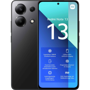 SMARTPHONE XIAOMI REDMI NOTE 13 8/256GB MIDNIGHT BLACK