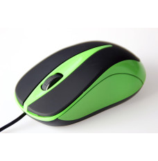 Wired Optical Mouse 800dpi black & green MT1091G