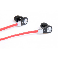 MAGICSOUND DS-2 - STEREO EARPHONES WITH MICROPHONE, BLACK-RED