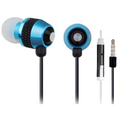 Earphones with mic 3,5mm jack (blue)