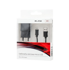 Ładowarka  z gniazdem USB 2,1A + kabel microUSB