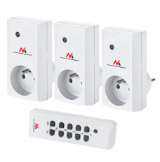 MCE153 remote controlled power sockets 3pcs. - programmable + remote control battery