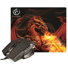 RED DRAGON game set mouse & mouse pad