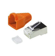 Plug Connector CAT.6 RJ45 100pcs, orange