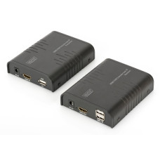 Extension cable KVM Extender (HDMI + USB) up to 120m UTP or IP twisted pair UTP or IP, FHD 3D (set)