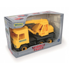 Middle Truck Crane yellow 38 cm in box